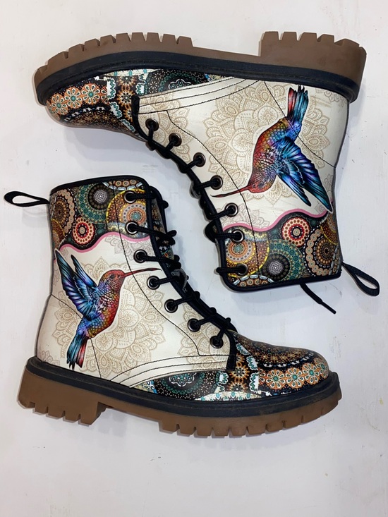 Shoes - HUMMINGBIRD VINTAGE MADALA Vegan Leather Combat Boots Size 9